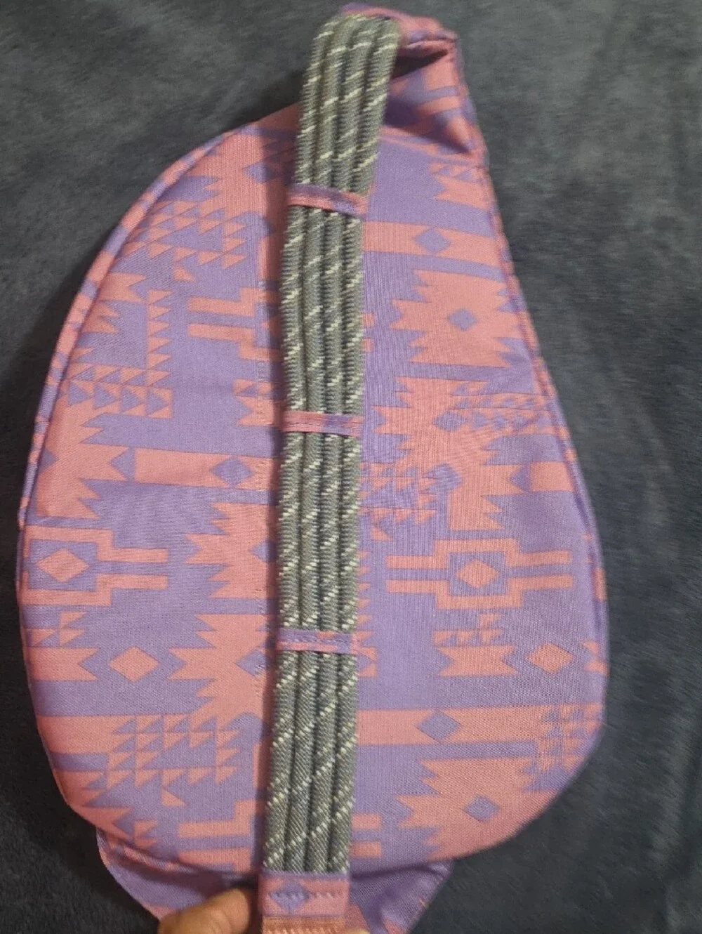 Kavu Crossbody Sling Bag - Lavender and Pink Aztec